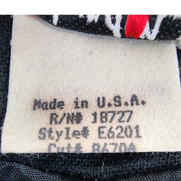 Vintage 80s Johardin Jacket Womens 10 Black Wool Pleated Double-Breasted Blazer - Picture 5 of 9